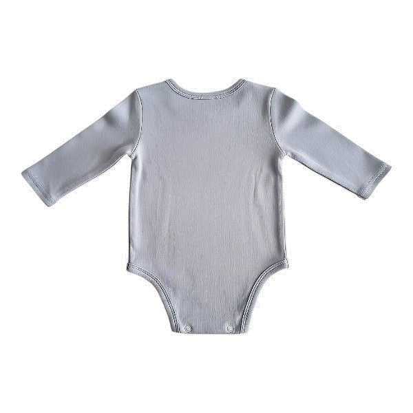 Body Manga Larga Algodón Celeste Marca Tribu 3-6 M Estado Casi tiki