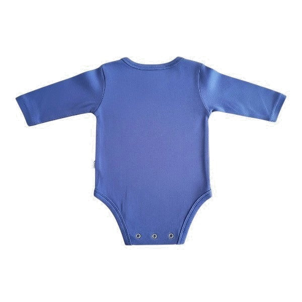 Body Manga Larga Algodón Azul Marca Baby harvest 0-3 M Estado Casi tiki