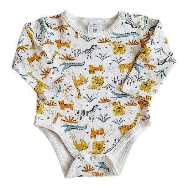 Body Manga Larga Algodón Diseños Marca Baby harvest 0-3 M Estado Casi tiki