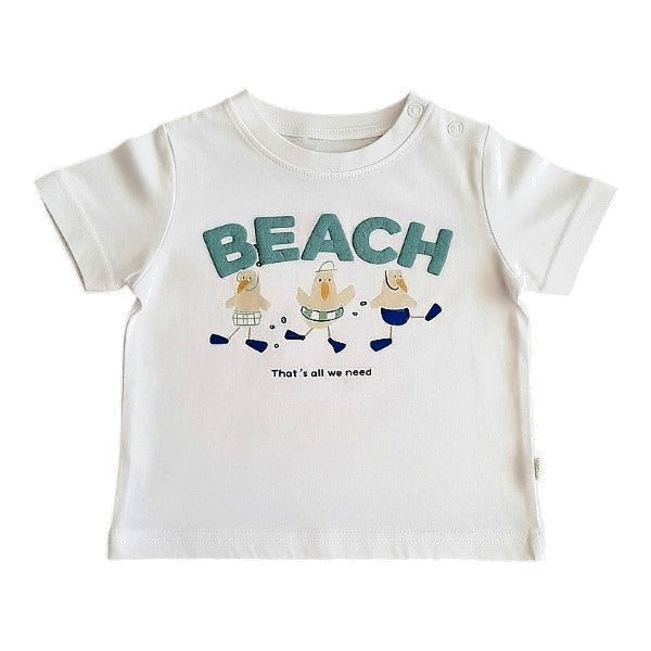 Polera Algodón Blanco Marca Colloky 3-6 M Estado Casi tiki