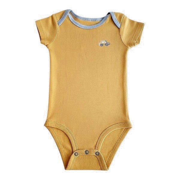 Body Manga Corta Algodón Mostaza Marca Carter's 6 M Estado Casi tiki
