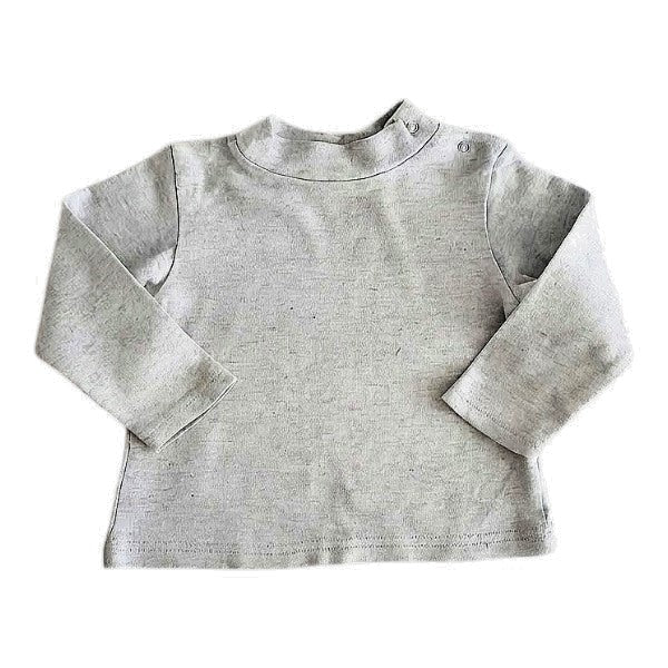 Polera manga corta Algodón Gris Marca Boulevard 18 M Estado Casi tiki