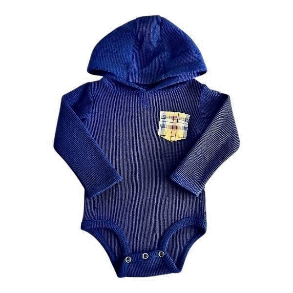 Body Manga Larga Cotelé Azul Marca Carter's 18 M Estado Casi tiki