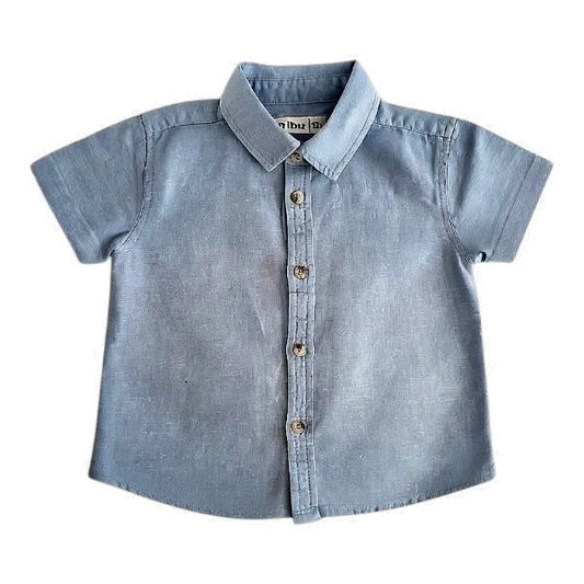 Camisa Mezclilla Celeste Marca Tribu 12 M Estado Casi tiki