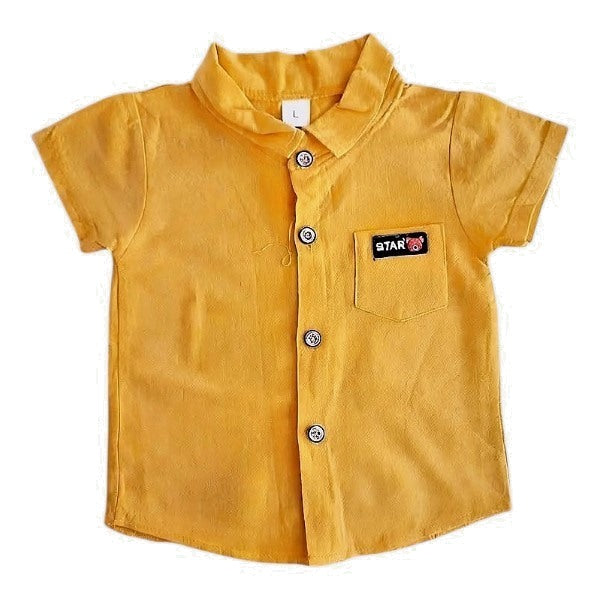 Camisa Tela Amarillo Marca Otra 12-18 M Estado Casi tiki