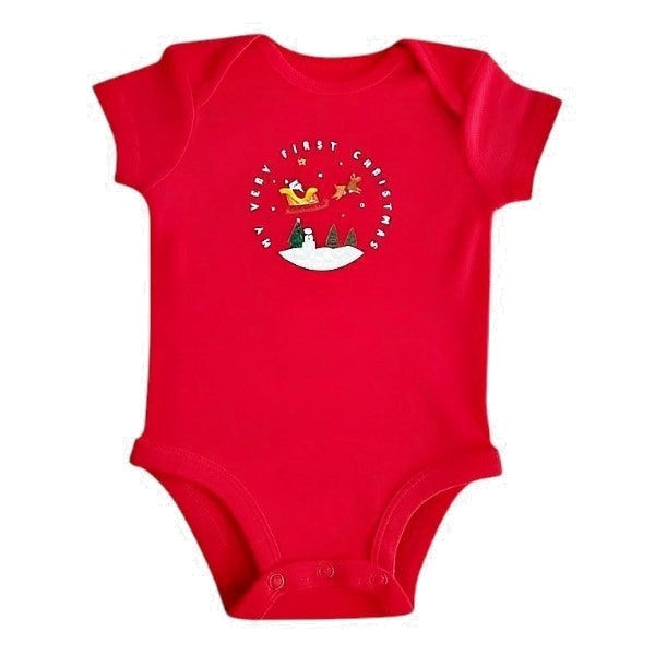 Body Manga Corta Algodón Rojo Marca Carter's 0-3 M Estado Casi tiki