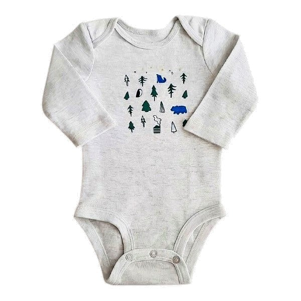 Body Manga Larga Algodón Gris Marca Carter's 0-3 M Estado Casi tiki