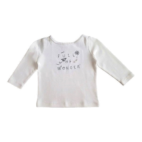 Polera manga larga Algodón Crema Marca Carter's 0-3 M Estado Casi tiki