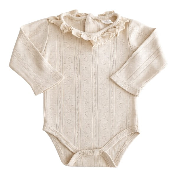 Body Manga Larga Algodón Crema Marca Opaline 0-3 M Estado Casi tiki