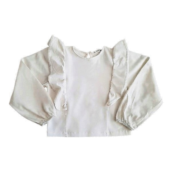 Polera Manga Larga Algodón Blanco Marca Otra 6 A Estado Casi tiki