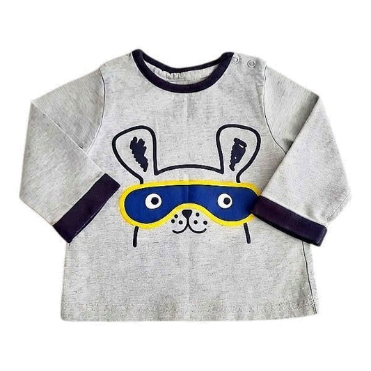 Polera manga larga Algodón Gris Marca Boulevard 12 M Estado Casi tiki
