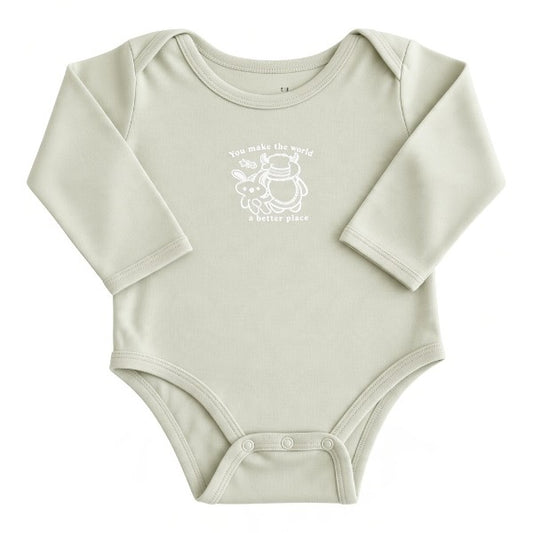 Body Manga Larga Algodón Verde Marca Boulevard 3-6 M Estado Casi tiki