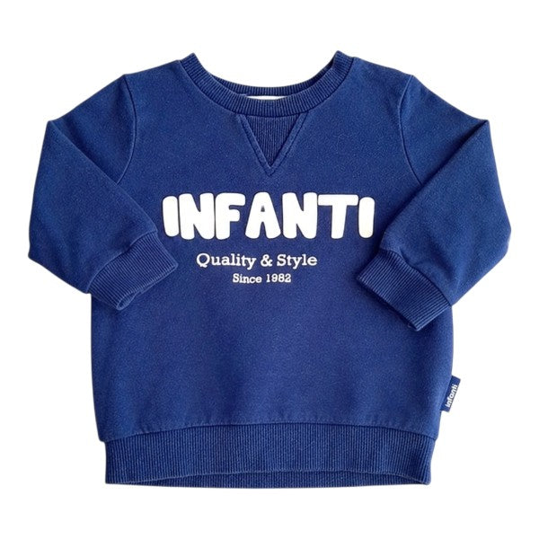 Polerón Algodón Azul Marca Infanti 9-12 M Estado Casi tiki