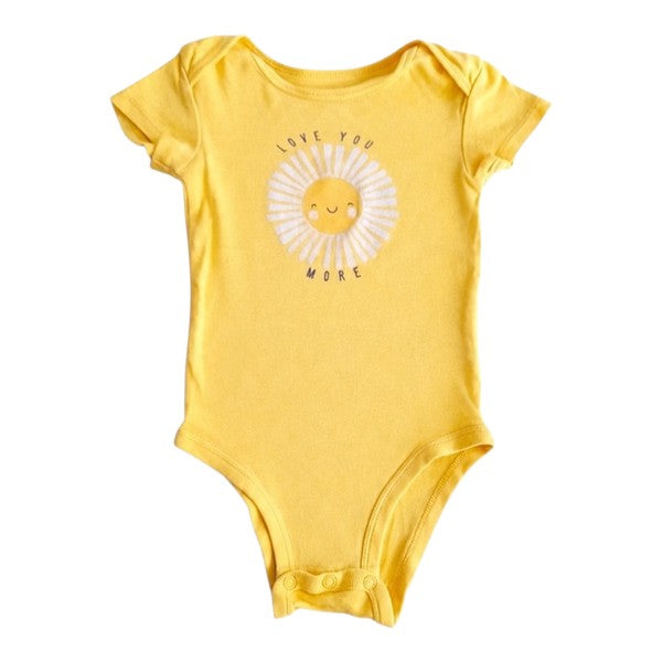 Body Manga Corta Algodón Amarillo Marca Carter's 6 M Estado Casi tiki