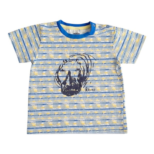 Polera manga corta Algodón Multicolor Marca Pillin 3 A Estado Casi tiki