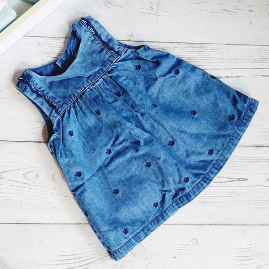 Vestido tela de jeans de 3-6 meses Marca Zara Estado Tiki taka