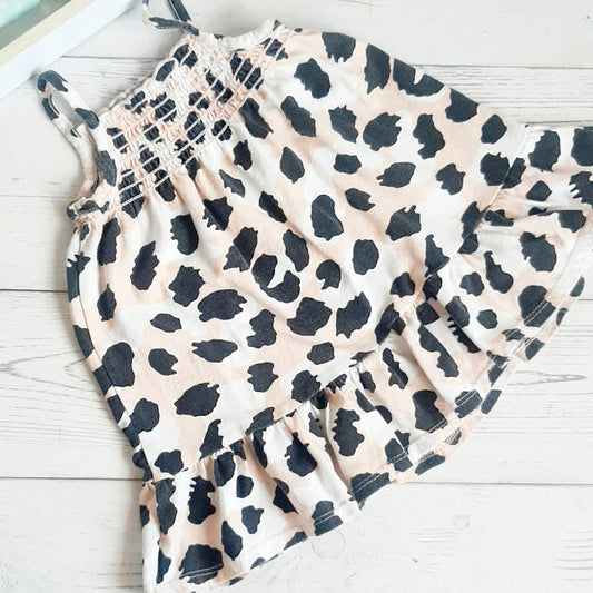 Vestido Vestido algodón diseño animal print 12 meses Marca Genérica Estado Casi tiki UB0026
