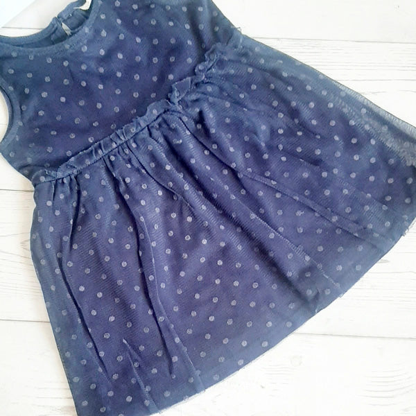 Vestido Vestido tela azul con lunares 18 meses Marca Yamp! Estado Tiki taka