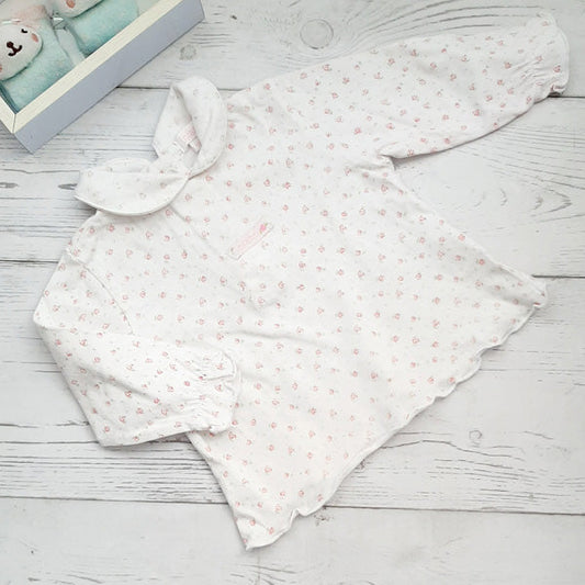 Polera algodón blanca con flores de 3-6 meses Marca Genérica Estado Casi tiki
