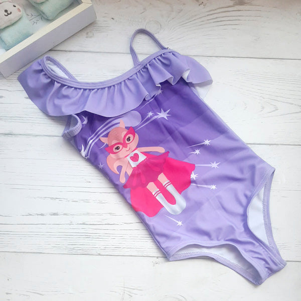 Traje de baño morado con diseño de bailarina de 3 años Marca Genérica Estado Tiki taka