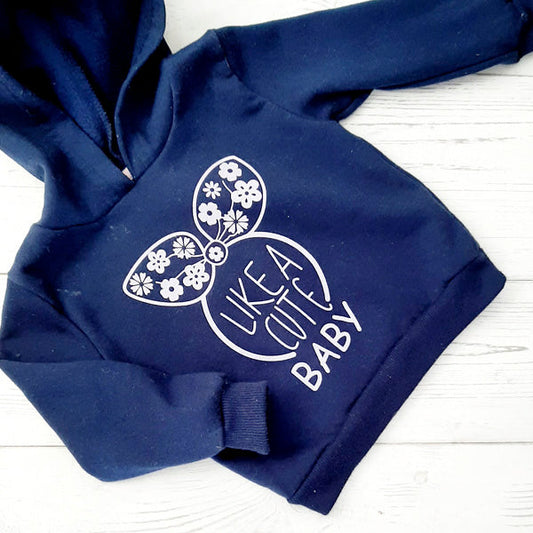 Polerón algodón azul con diseño de minnie 9 meses Marca Otra Estado Casi tiki