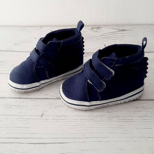 Zapatilla blanda azul marino doble velcro 9-12 meses Marca Urb Estado Casi tiki