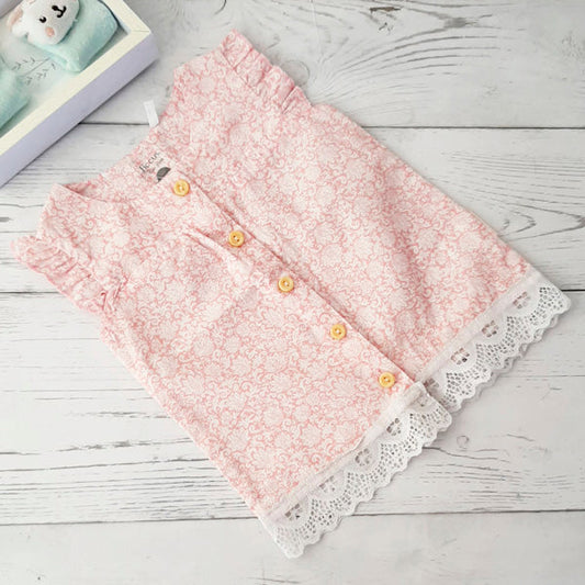 Vestido tela rosada diseño florido 3 meses Marca Ficcus Estado Casi tiki